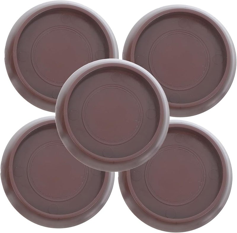 5Pcs Round Plastic Furniture Cups Non Slip Grippers For Caster Wheels 5 5X5 5X1 CM Office Floor Protectors - Image 1